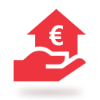 Hand mit Haus in der Hand Icon