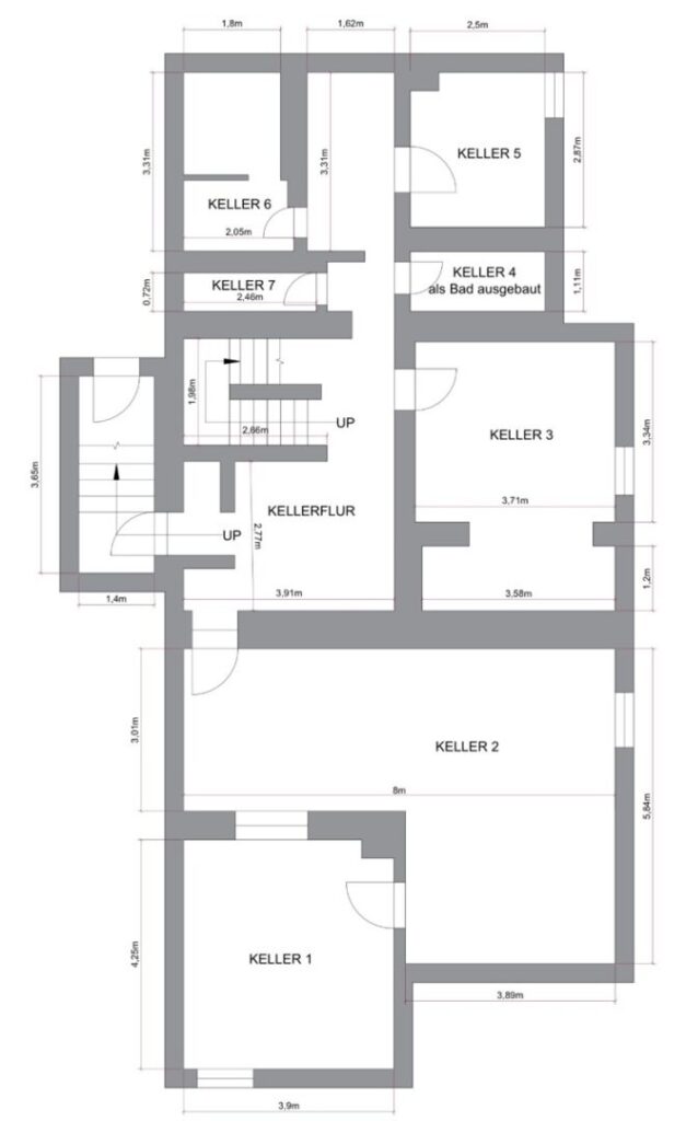 Grundriss Keller