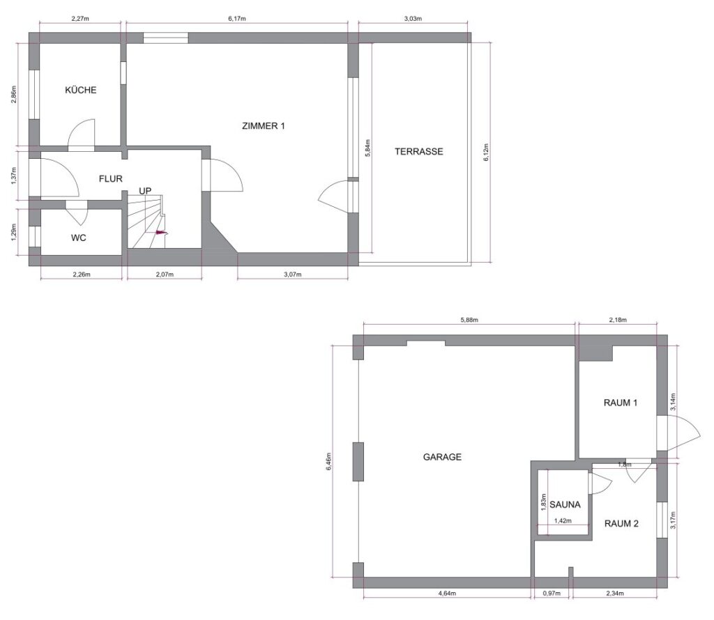 Grundriss EG + Garage