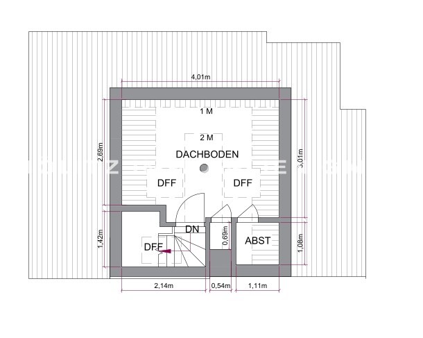 Grundriss Dachboden