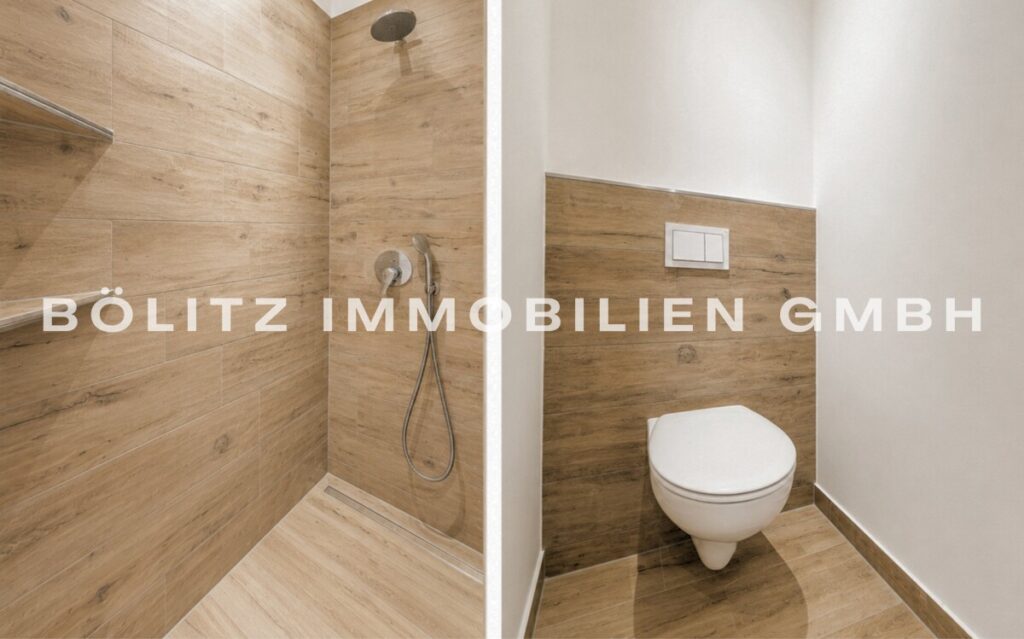 Walkin Dusche + Toilette im Badezimmer OG