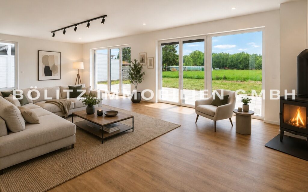 Wohnzimmer EG (mit KI gestaged)