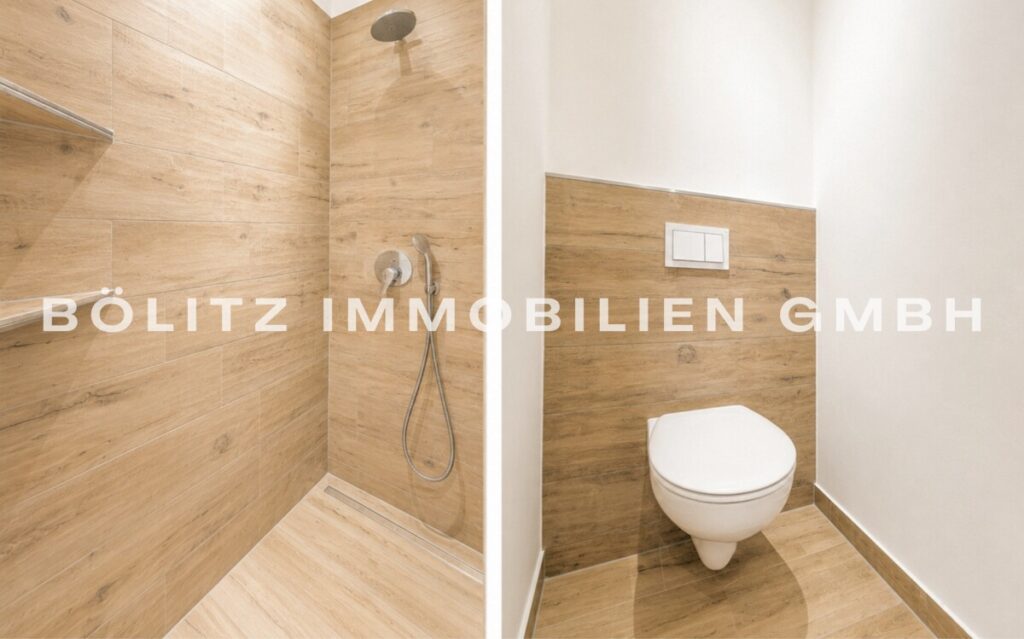 Walkin Dusche + Toilette im Badezimmer OG