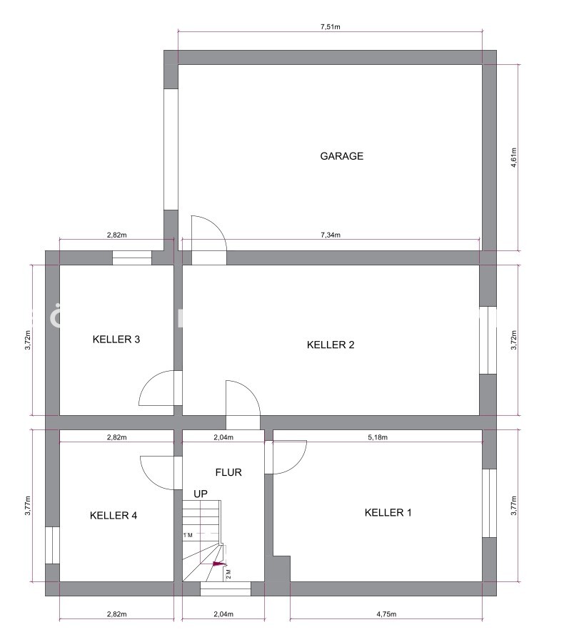 Grundriss Untergeschoss