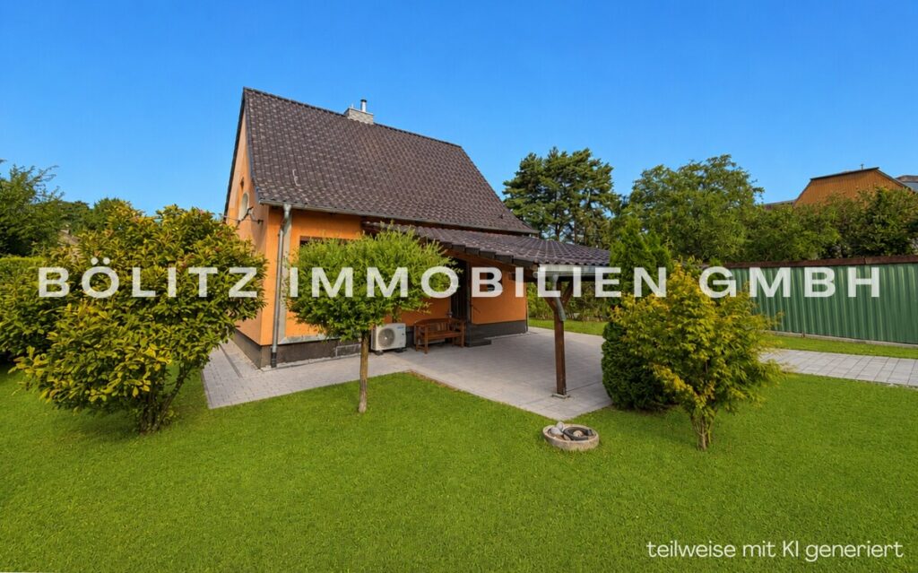 Seitliche Hausansicht