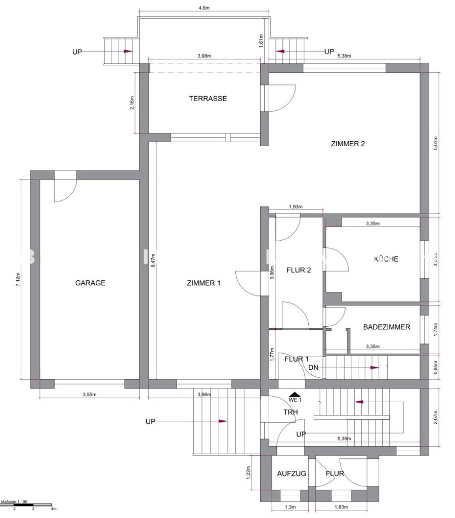 Grundriss EG (Hochparterre)